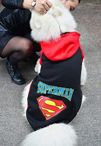 Furix Големо Куче Облека Големо Куче Џемпер Супермен, Бетмен Џемпер Есен Зима Куче Облека Golden Retriever Satsuma Миленичиња