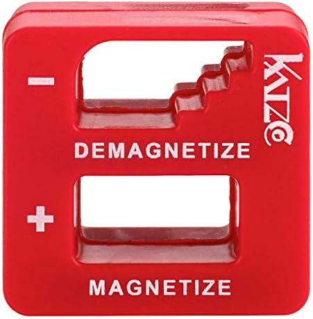 Katzco Црвено Прецизност Magnetizer и Demagnetizer - 3 Pack - за Screwdrivers, Навртки, Вежба Битови, Приклучоци, Навртки,