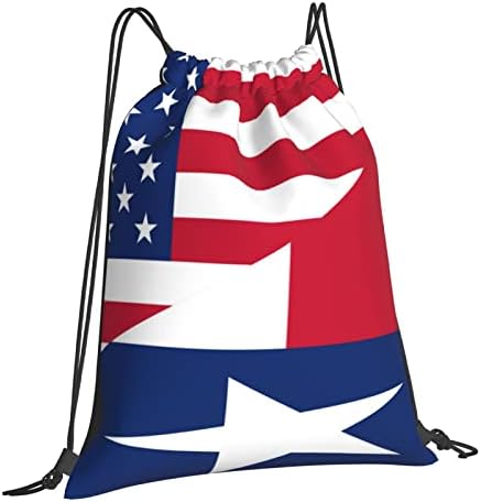 Америка Тексас Државното Знаме Drawstring Ранец, Торба, Спортски Сали Sackpack Кеси За Јога Салата Пливање Патување Плажа