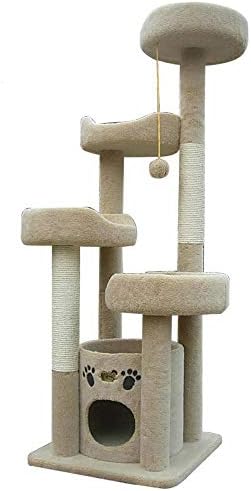TBANG Мачка Дрво Мулти-Сунѓерот Круг Кревет 6666152cm за Голема мачка-Дрво мачка Платформа