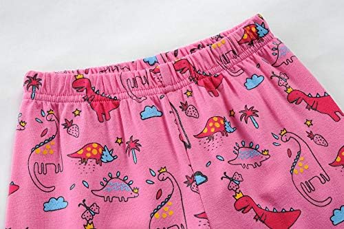 Пижами за Девојки Краток Поставува Деца Памук Flamingos Sleepwear Деца Pjs Летна Облека Кошули
