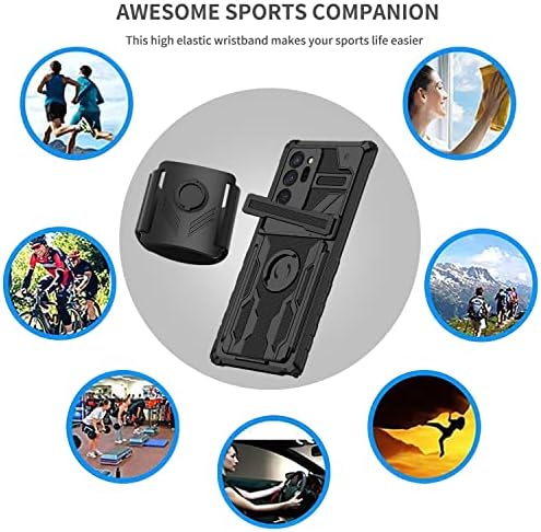 XYX Компатибилен со Samsung Белешка 20 Ултра Телефон Случај, 360 Ротација Монтажни Спортски Armband Покрие со Потпирач