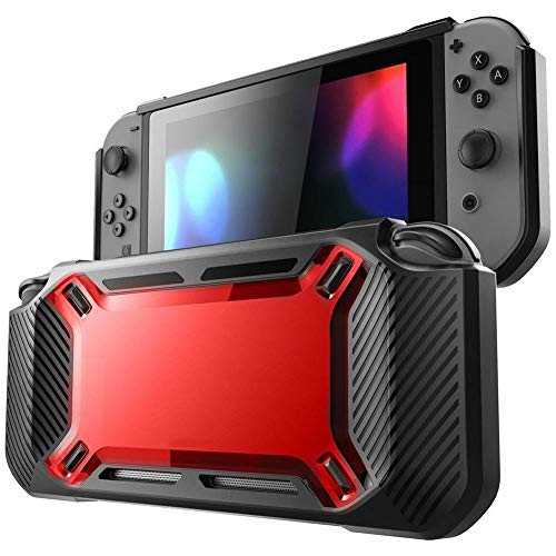 Калено Стакло Екран & Пурпурна Гума Тешко Школка Случај за Nintendo Префрлате