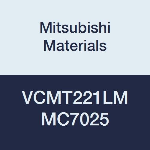 Мицубиши Материјали VCMT221LM MC7025 Карбид VC Тип Позитивни Вртење Вметнете со Дупка, Генерален Сечење, Обложени, Rhombic