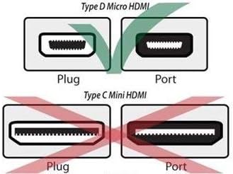 CBUS 25ft HDMI да Micro HDMI Кабел за Sony FDR-AX53 камери и видео камери, HXR-NX80, FDR-AX700, HDR-CX405, FDR-AX100, видео