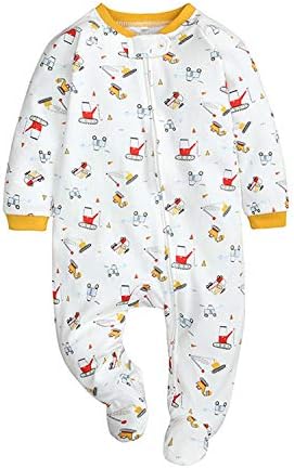 Moru Бебе Девојки и Момчиња Спиење и да Игра Органски Едно Парче Romper Поштенски Памук Нозе Pajama