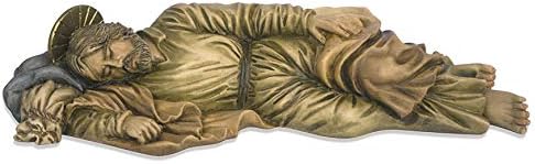 Убава Спиење Свети Јосиф Статуа | Направени во Колумбија, во Јужна Америка | Фрлија во Трајни Смола од Рачно Резбани Оригиналниот