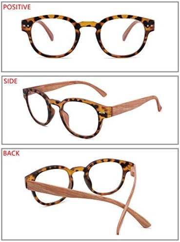 5 Пак Сина Светлина Блокирање Читање Очила,Дрво-Изгледаат Стилски Компјутер Читатели