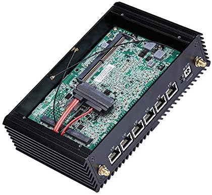 Kettop Fanless 6 Intel Gigabit LAN Firewall Машина Mi3965L6 со 3965U Процесор, Dual Core 2.2 Ghz (4Gb Ddr4 Ram меморија