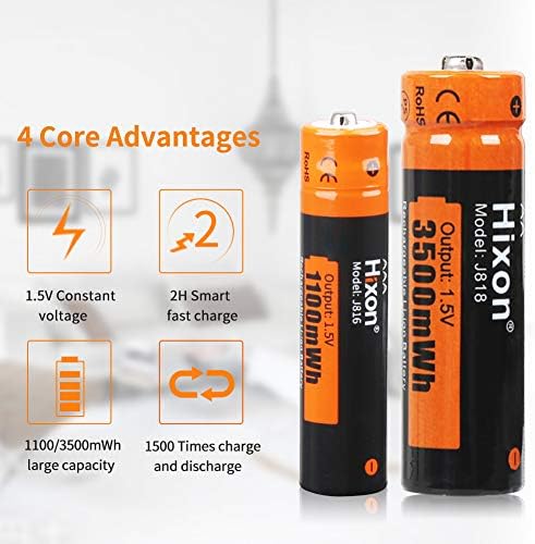 Батерија АА Полнење Батерии AAA Батерии,Hixon1.5V Литиум Батерии,Двоен На Батерии(4pcs) Тројно А Батерии(4pcs) Пакет,со