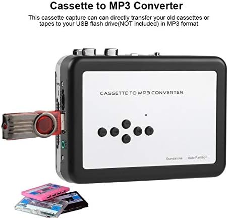 Gaeirt Касета да MP3, Јасно Квалитет на Звукот Касета да MP3 Конвертор Не се Вози Бара Лесен за Полнење за Аудио Касета