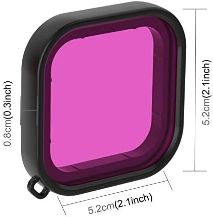 Камера Ефекти Филтри Додатоци за Леќа Квадратни Станбен Нуркање Боја Леќа Филтер за GoPro HERO8 Black Edition (Боја : Виолетова)